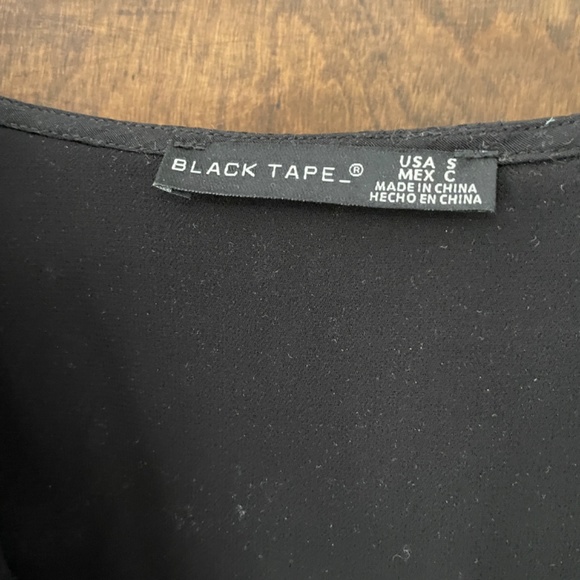 Black tape mini dress, black, size small - Picture 3 of 4